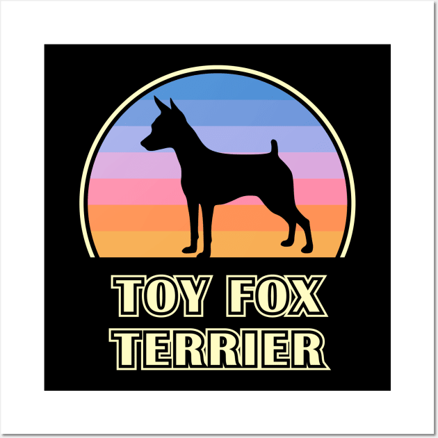 Toy Fox Terrier Vintage Sunset Dog Wall Art by millersye